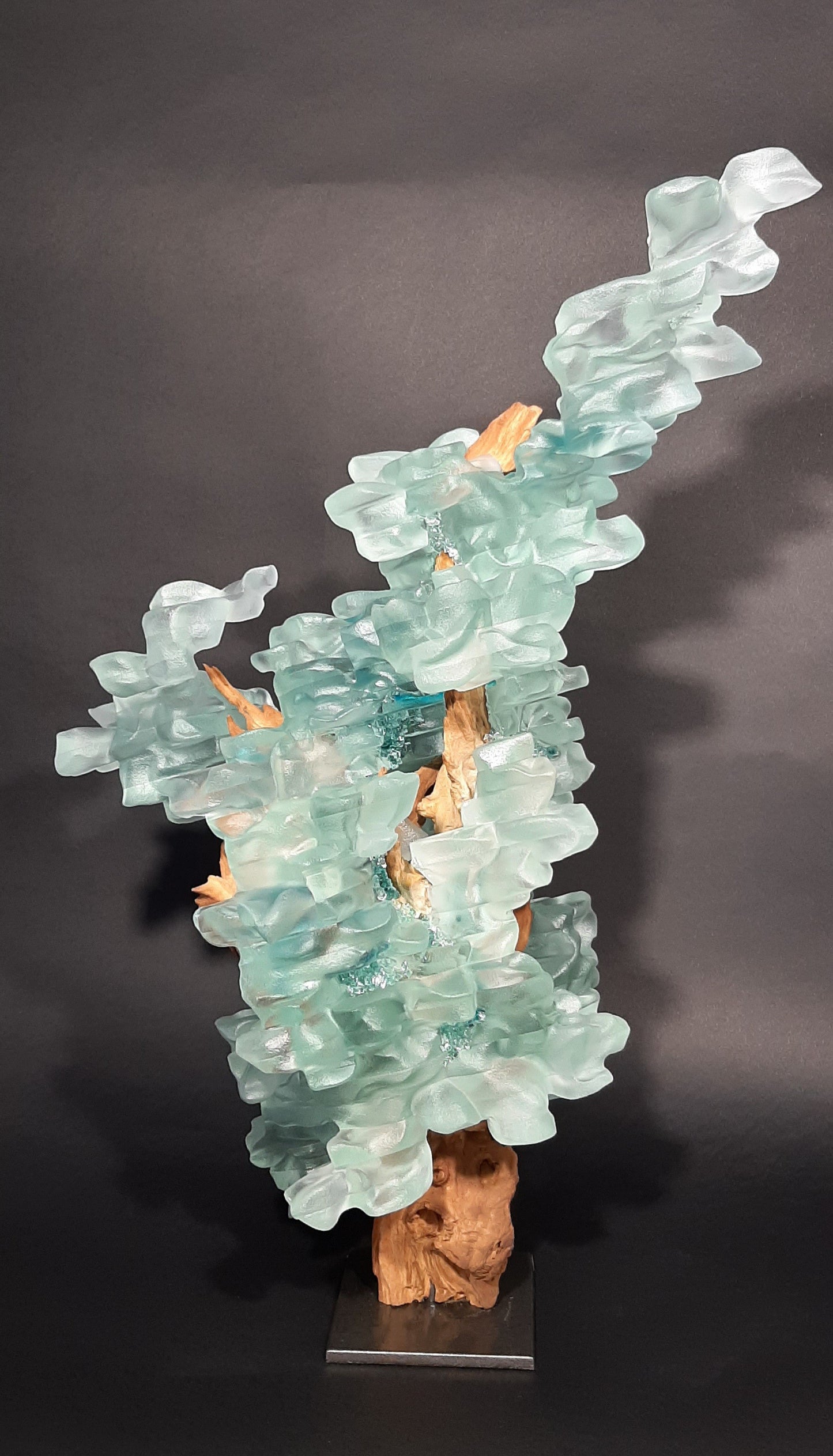 Sculpture végétale bleue claire G.M. n°17 - Galerie de Juliette