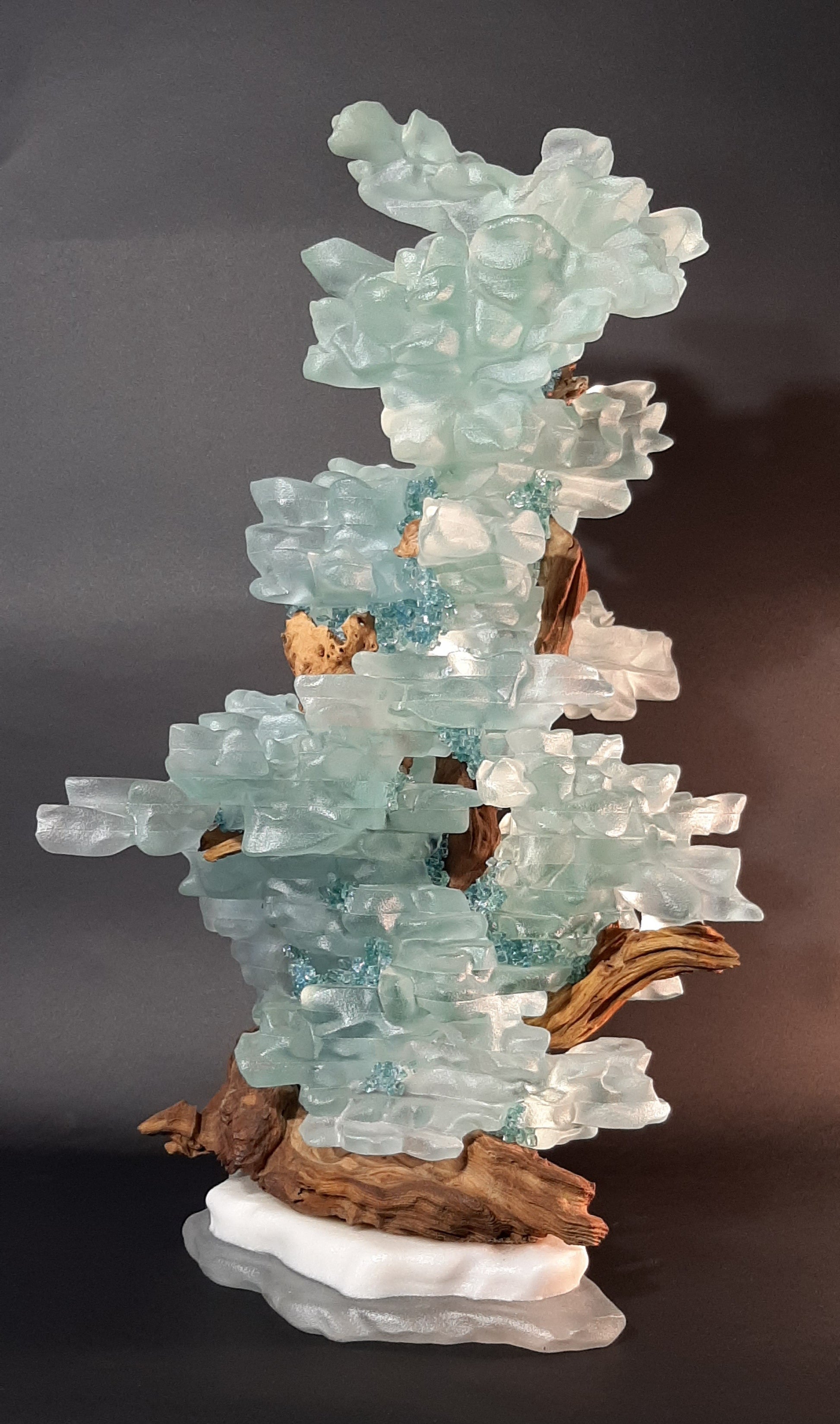 Sculpture Vegetale bleu clair n°24 - Galerie de Juliette