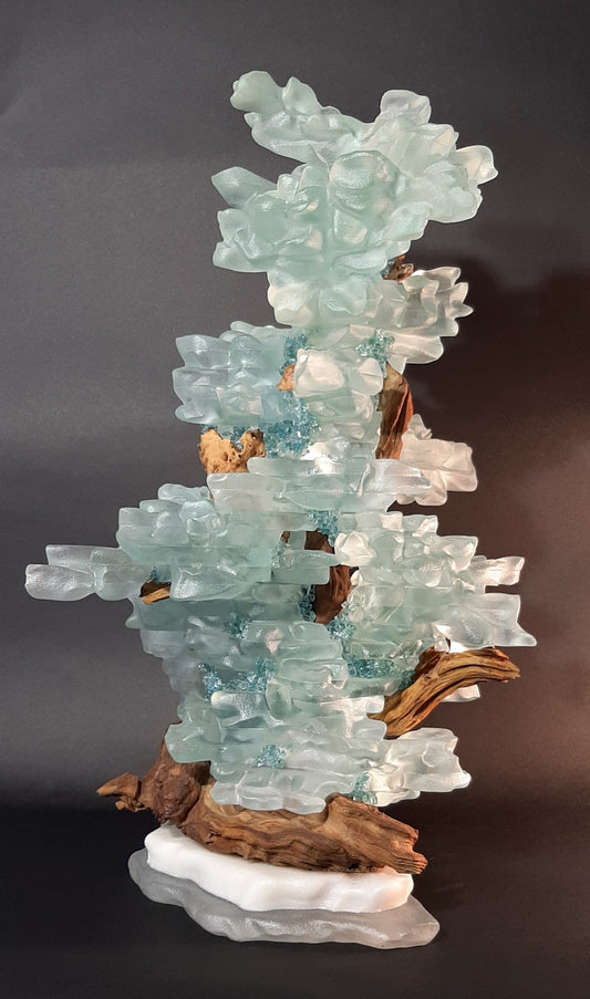 Sculpture Vegetale bleu clair n°24 - Galerie de Juliette