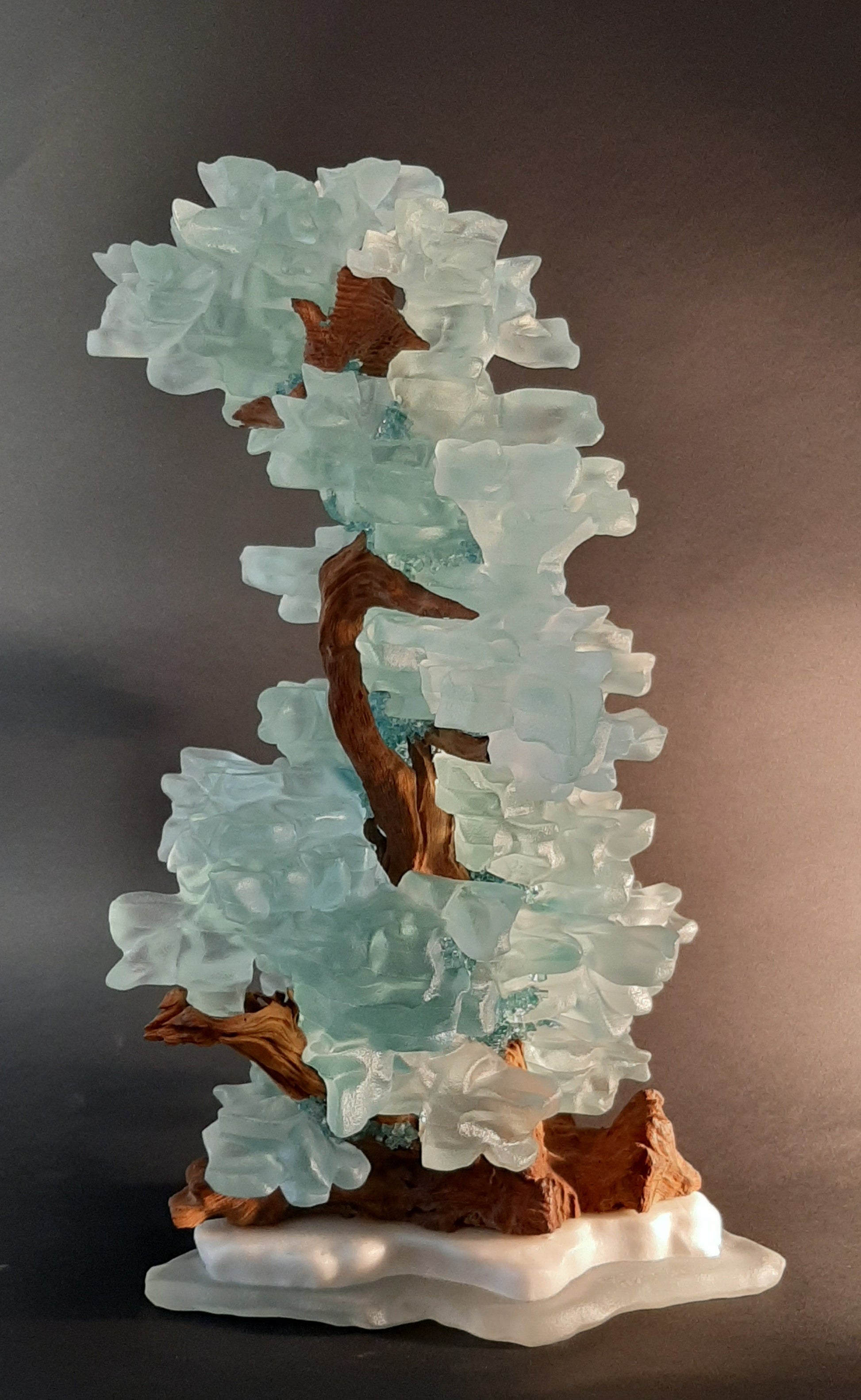 Sculpture Vegetale bleu clair n°24 - Galerie de Juliette