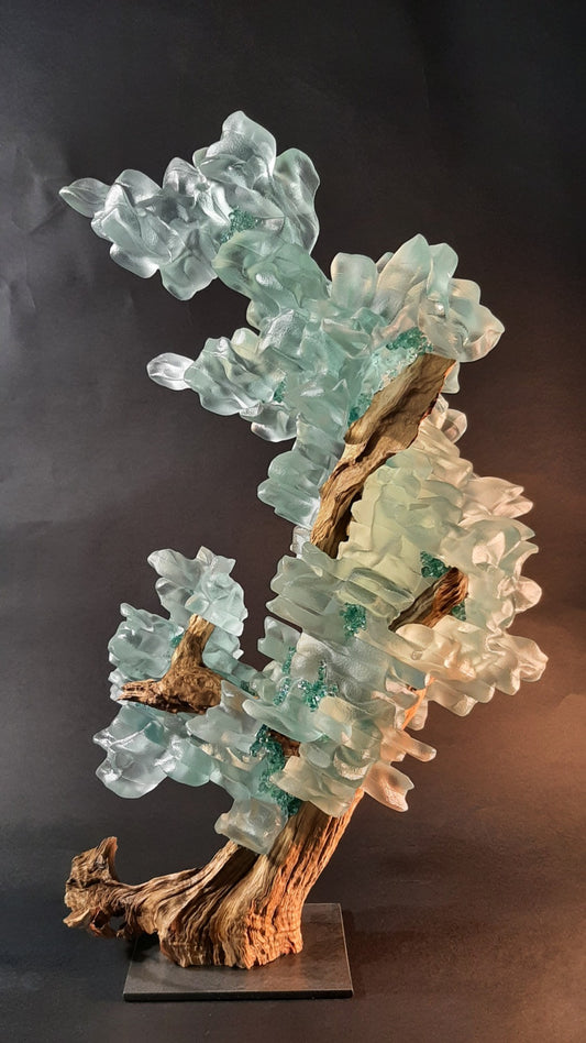 Sculpture végétale bleue claire G.M. n°19