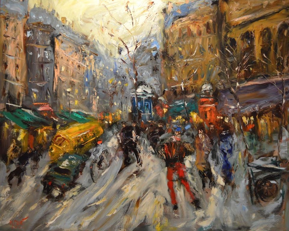 Paris, Boulevard sous la neige - Galerie de Juliette