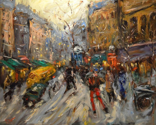 Paris, Boulevard sous la neige - Galerie de Juliette