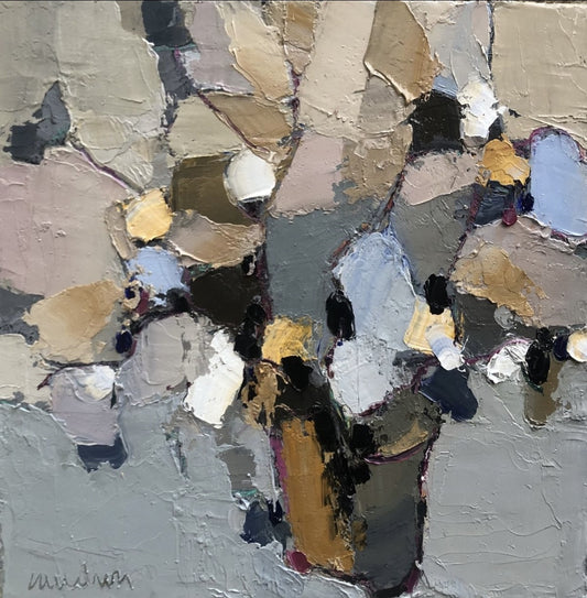 Bouquet au fond gris