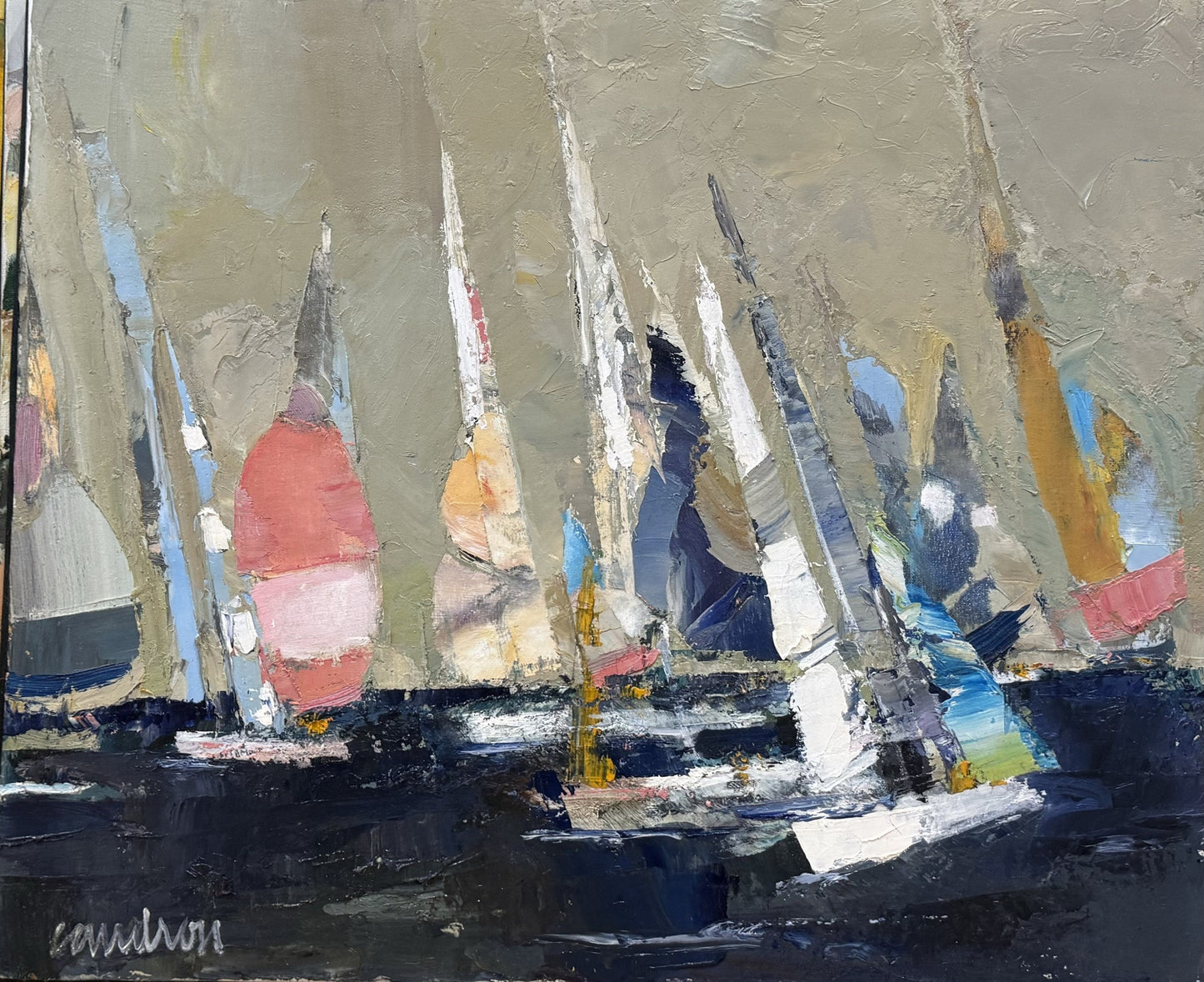Regatta under grey skies