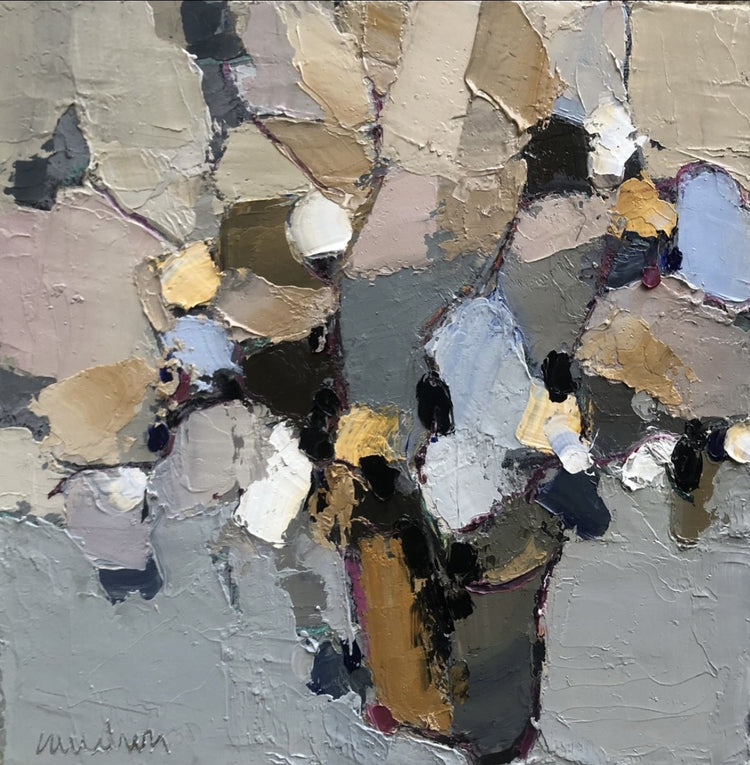 Bouquet au fond gris